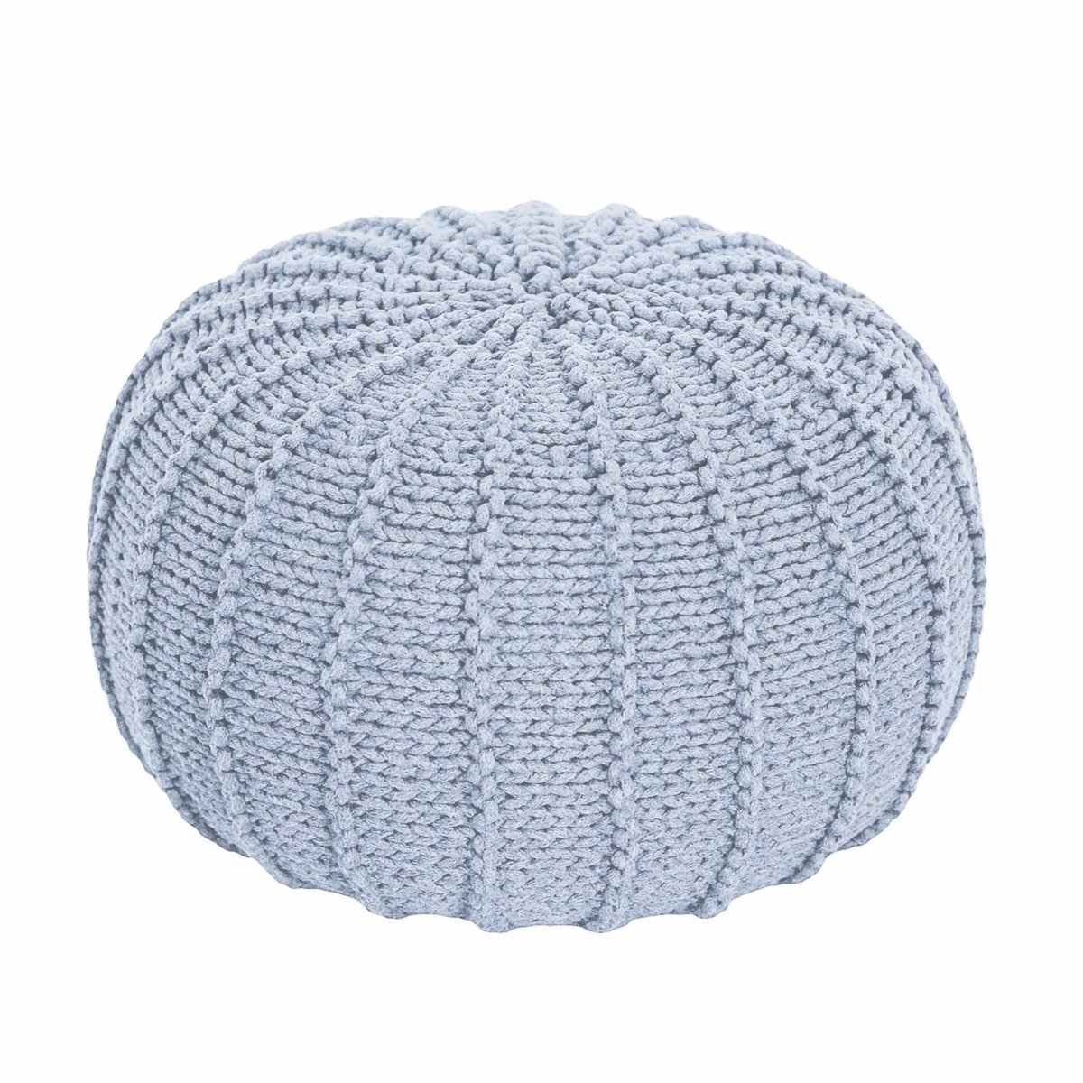 Knitted pouffe | BABY BLUE - Zuri House