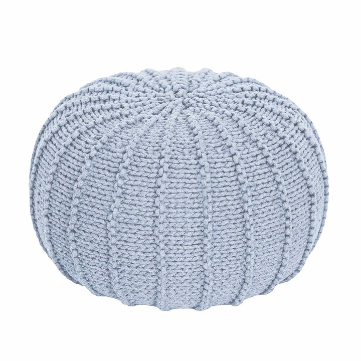 Knitted pouffe | BABY BLUE - Zuri House