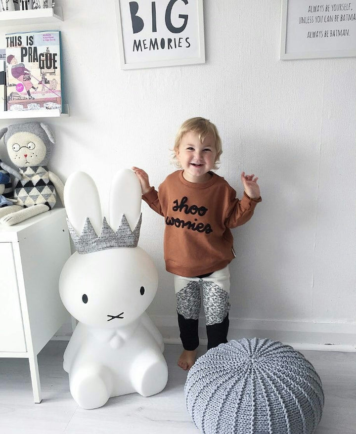 Knitted pouffe | DARK GREY - Zuri House