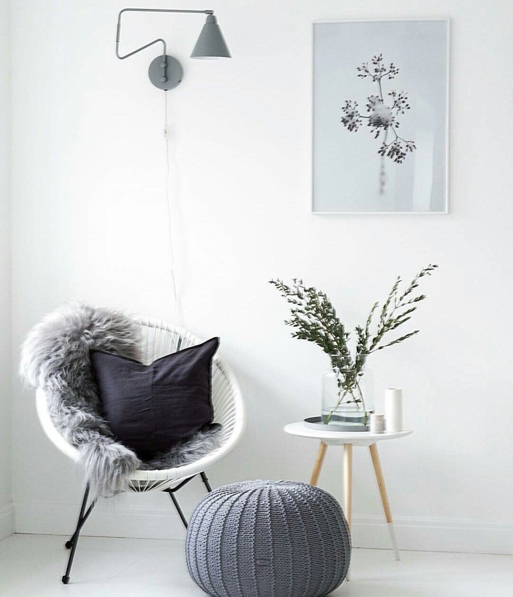 Knitted pouffe | DARK GREY - Zuri House