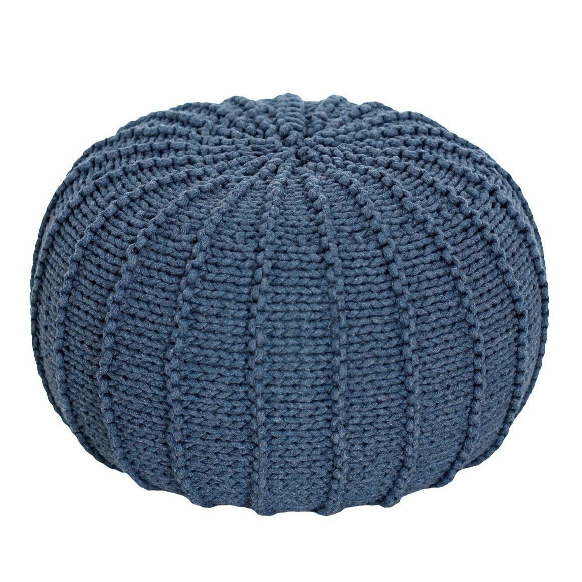 Knitted pouffe | DENIM BLUE - Zuri House