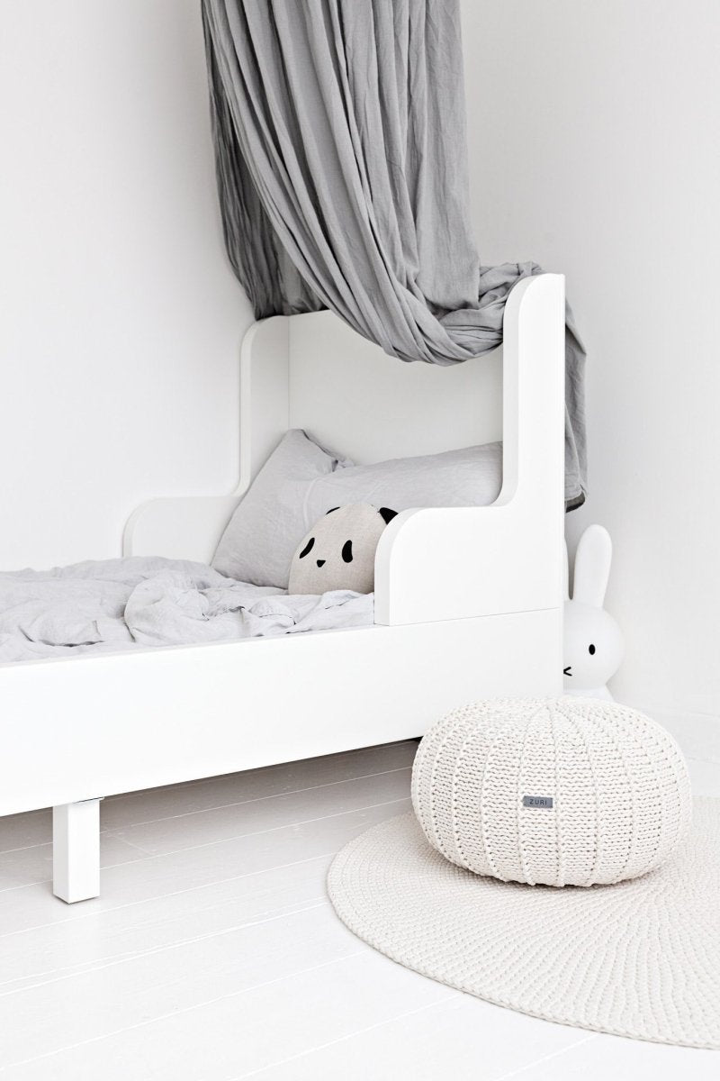 Knitted pouffe | IVORY - Zuri House