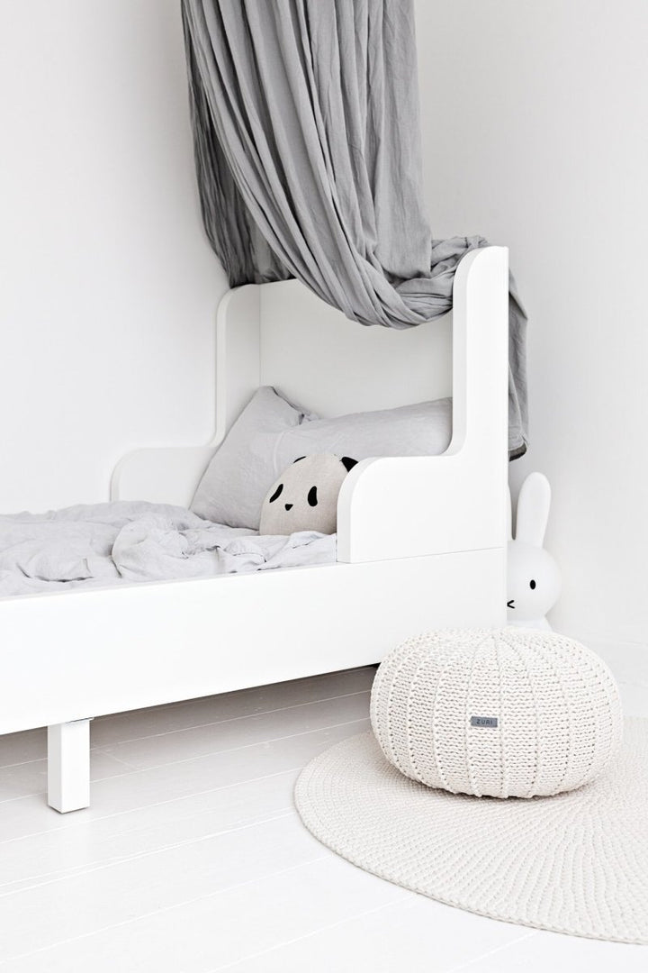 Knitted pouffe | IVORY - Zuri House