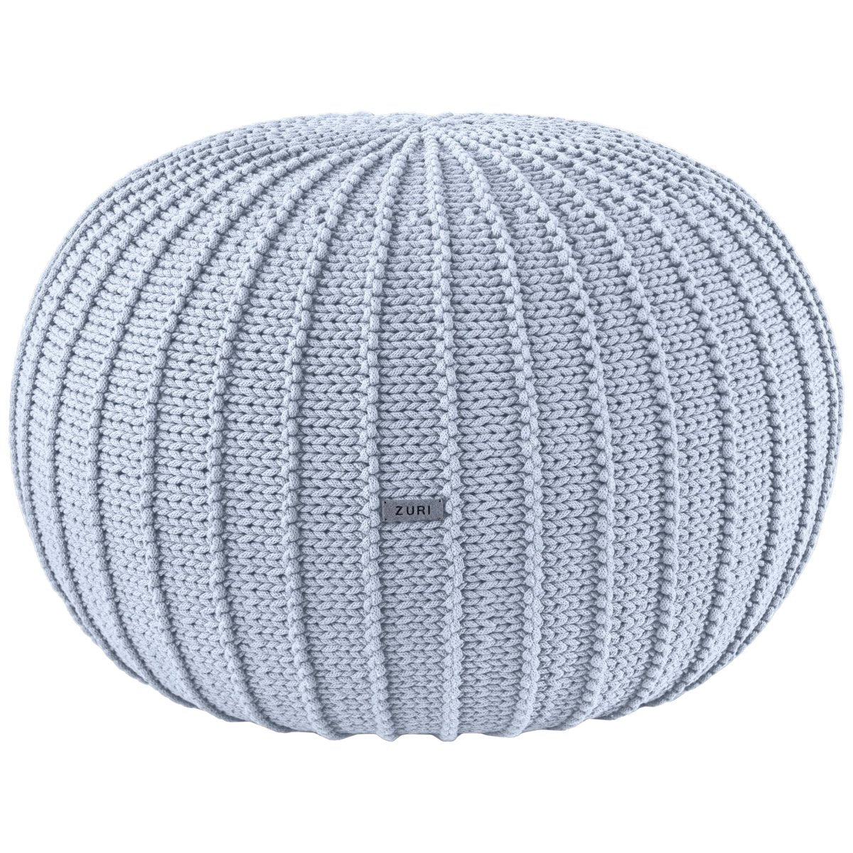 Knitted pouffe, Large | BABY BLUE - Zuri House