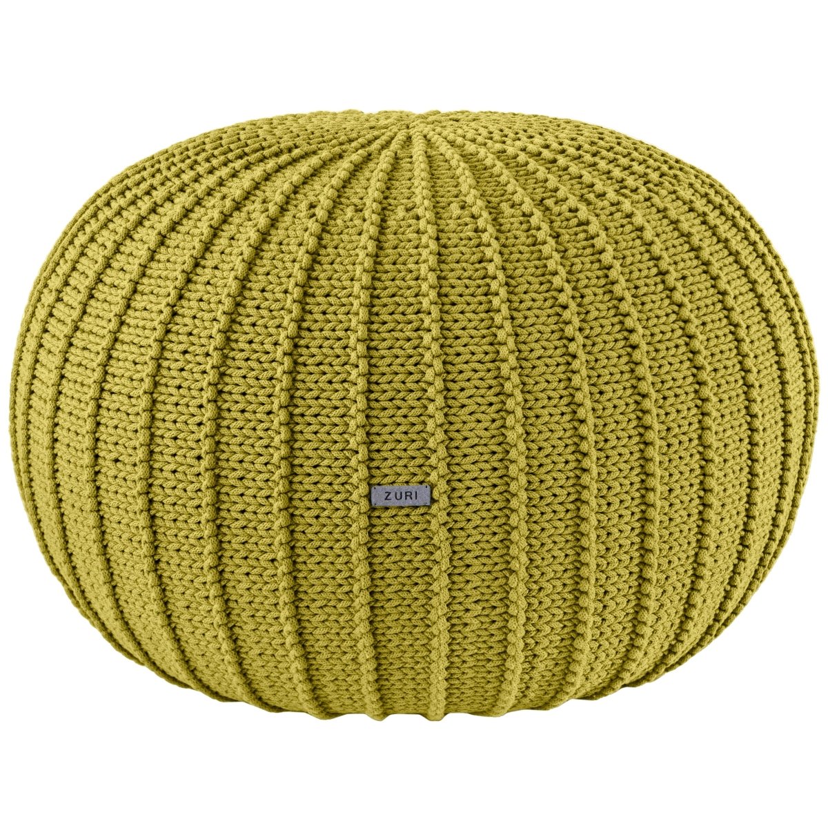 Knitted pouffe, Large | GOLDEN KIWI - Zuri House