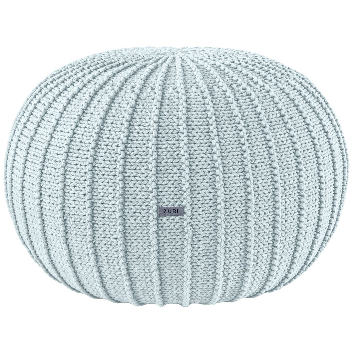 Knitted pouffe, Large | MARL MINT - Zuri House