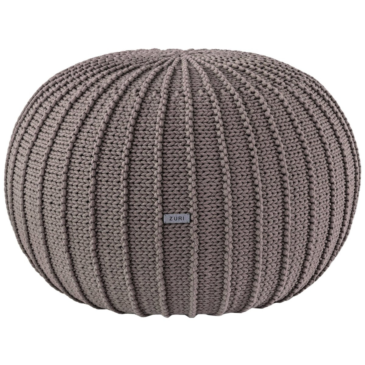 Knitted pouffe, Large | MOCHA - Zuri House