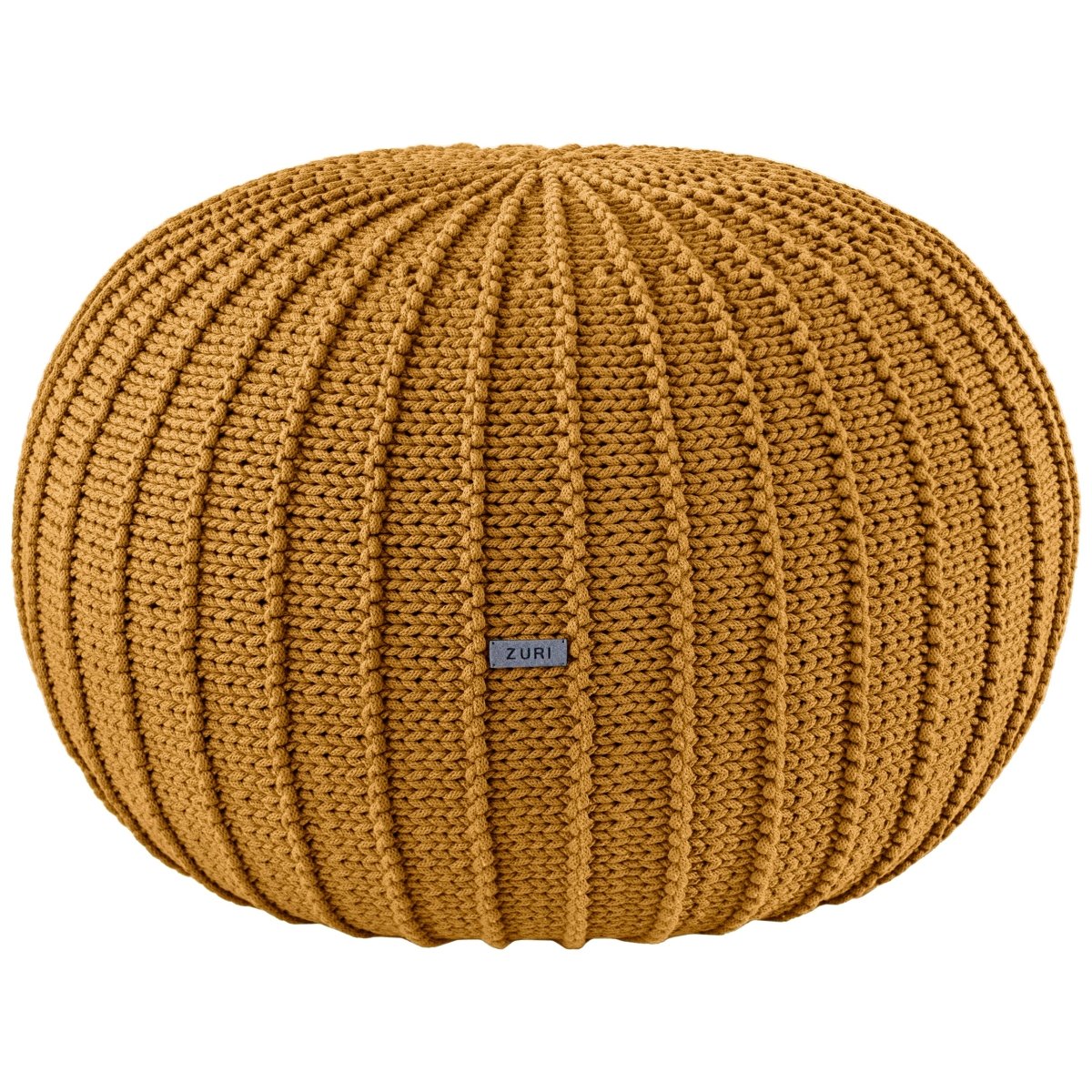 Knitted pouffe, Large | MUSTARD - Zuri House