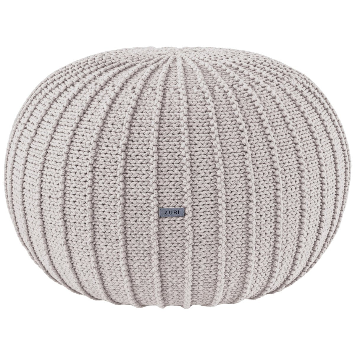 Knitted pouffe, Large | OATMEAL - Zuri House