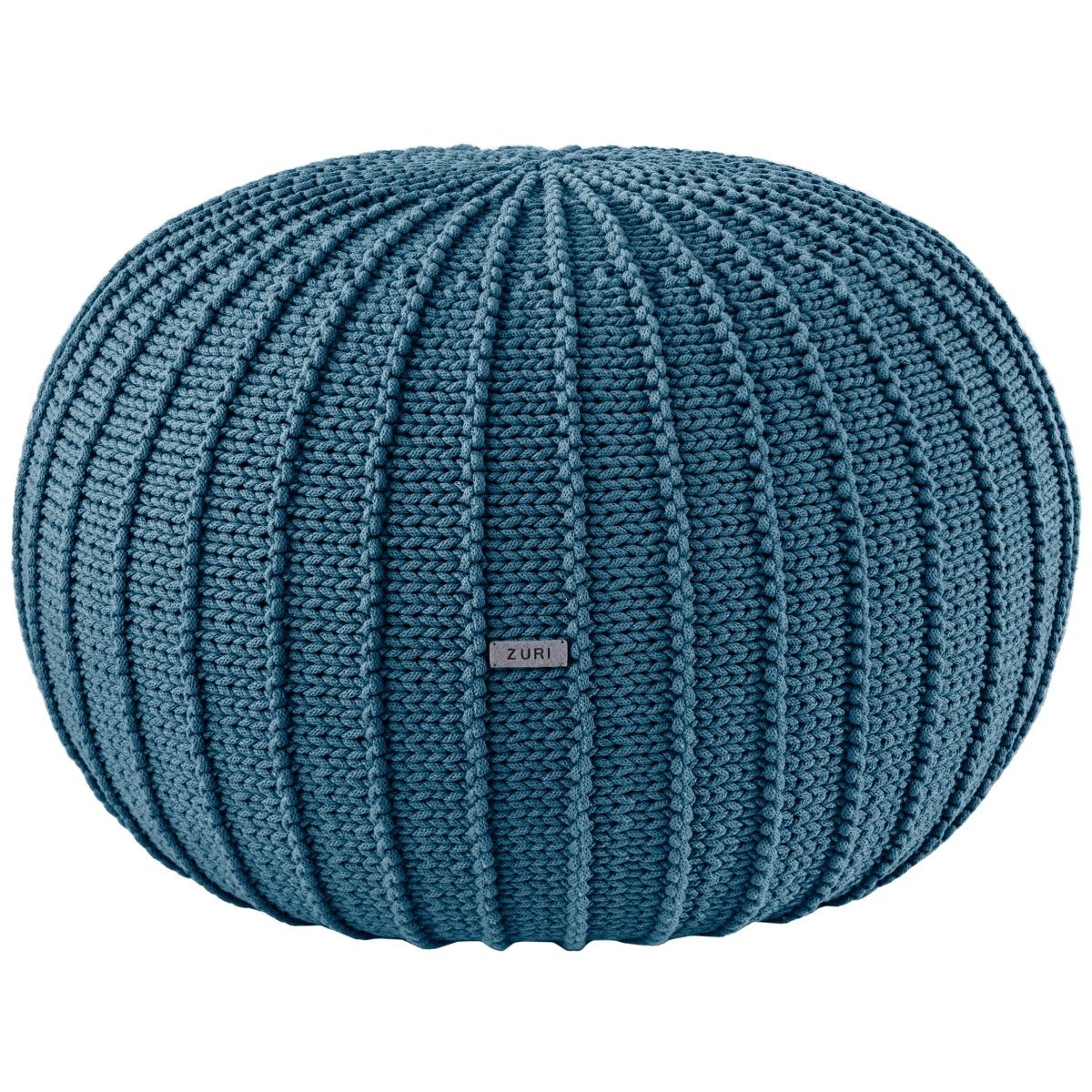 Knitted pouffe, Large | PETROL - Zuri House