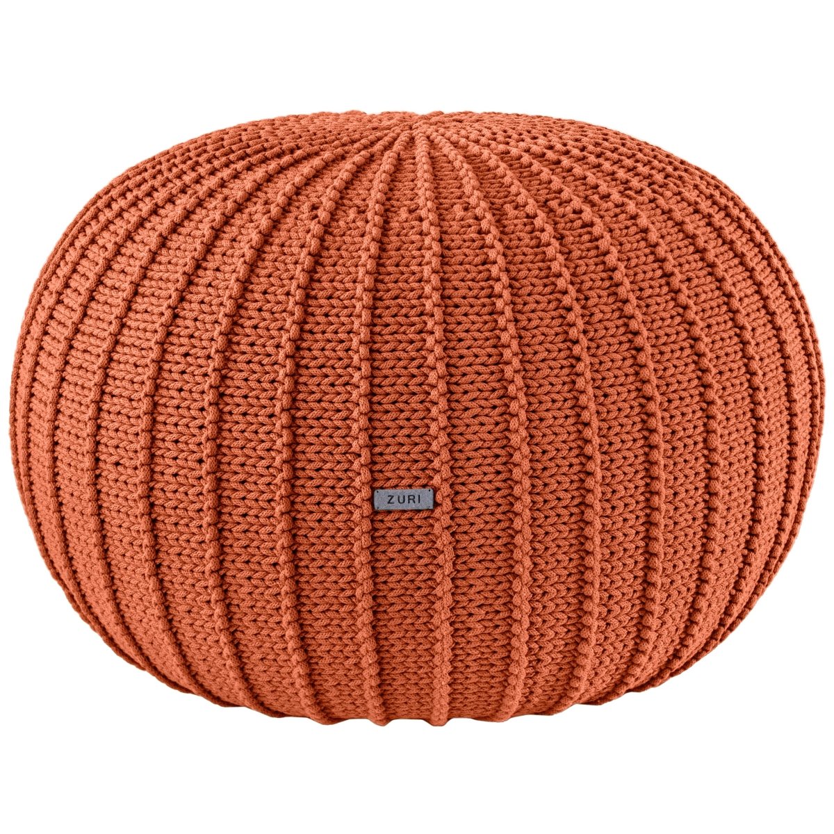 Knitted pouffe, Large | PUMPKIN - Zuri House