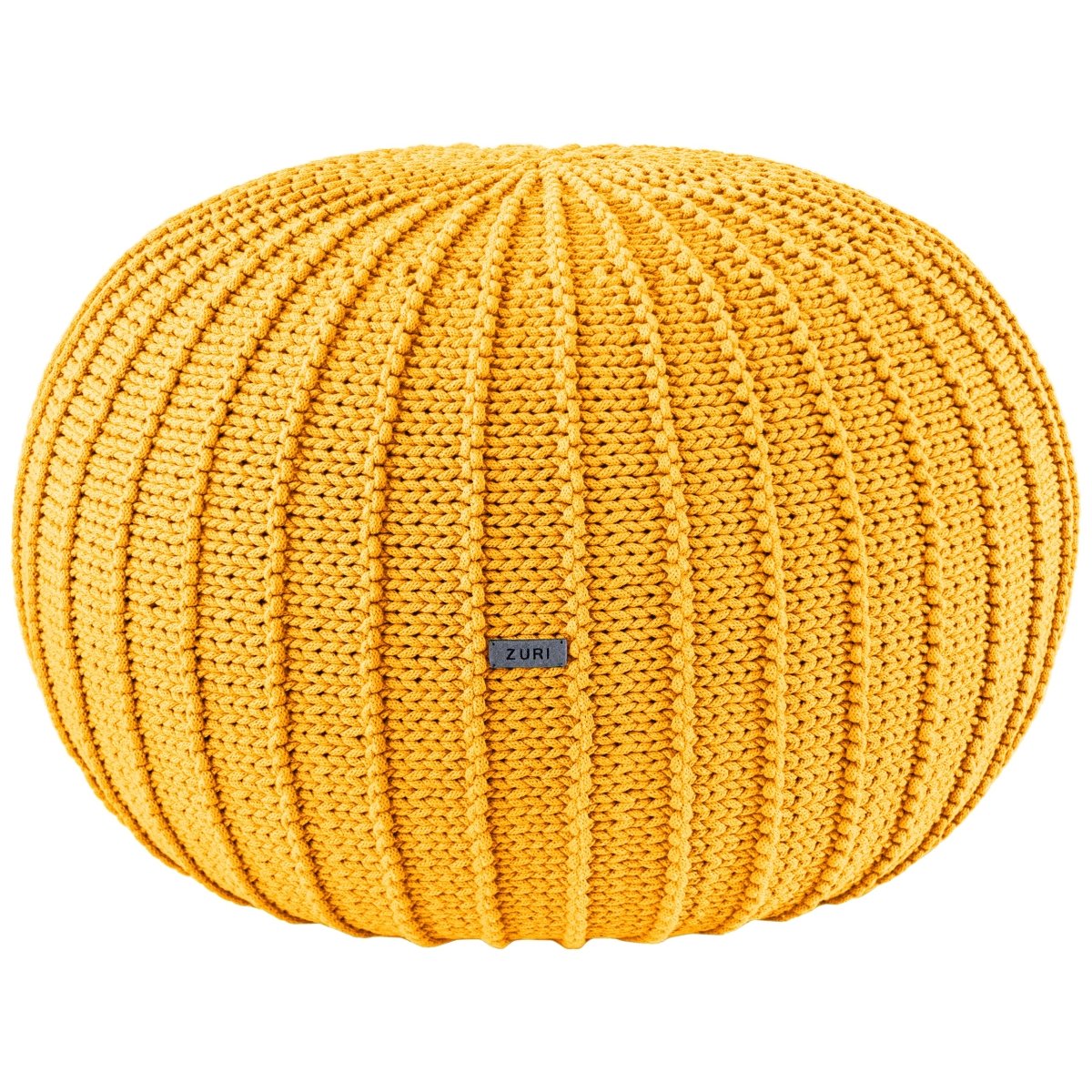 Knitted pouffe, Large | YELLOW | R2G - Zuri House