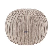 Knitted pouffe, Medium | BEIGE - Zuri House