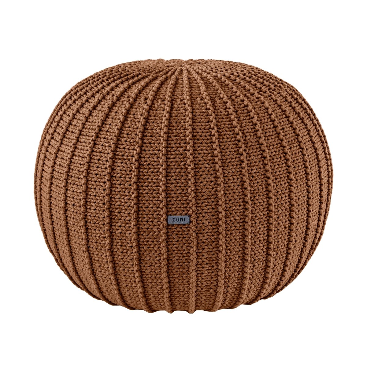 Knitted pouffe, Medium | CINNAMON - Zuri House