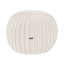 Knitted pouffe, Medium | IVORY - Zuri House