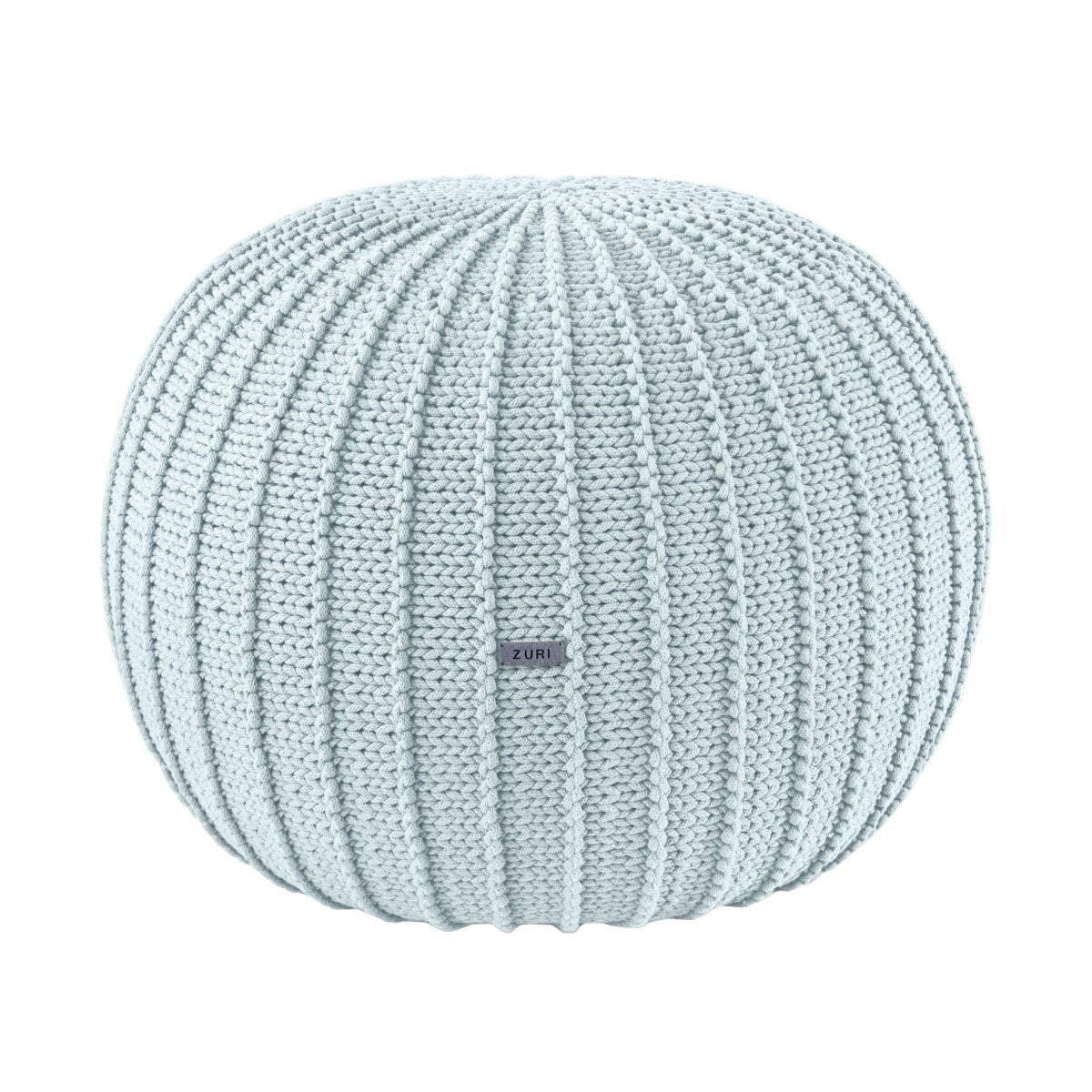 Knitted pouffe, Medium | MARL MINT - Zuri House
