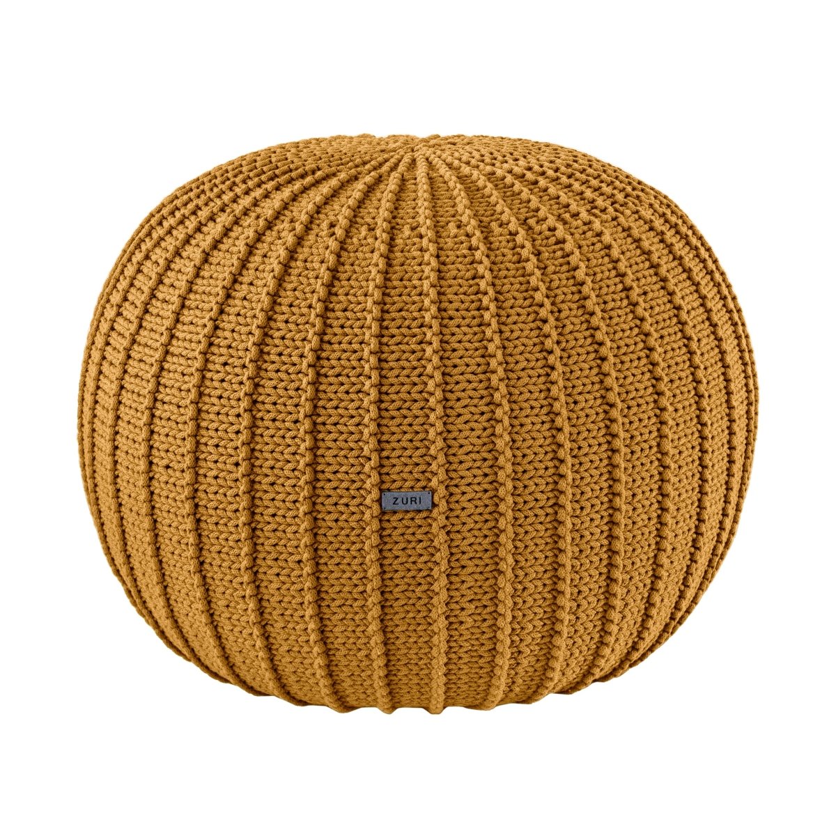 Knitted pouffe, Medium | MUSTARD - Zuri House