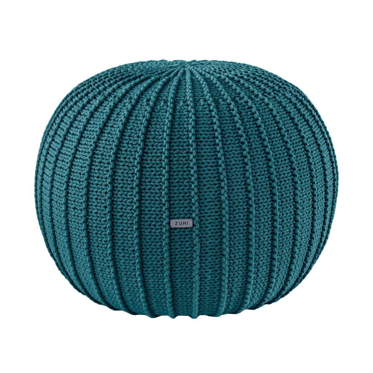 Knitted pouffe, Medium | OCEAN BLUE - Zuri House