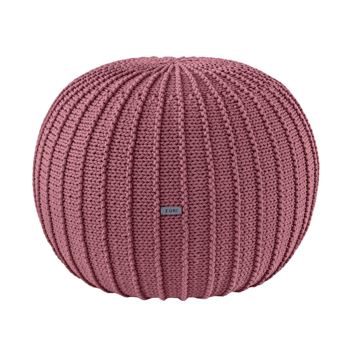 Knitted pouffe, Medium | OLD ROSE - Zuri House