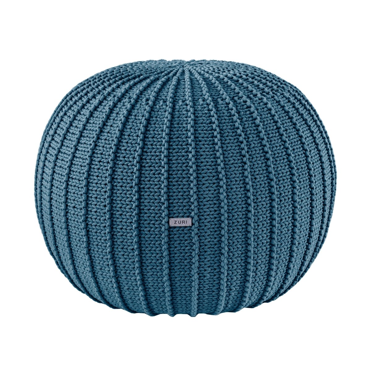Knitted pouffe, Medium | PETROL - Zuri House