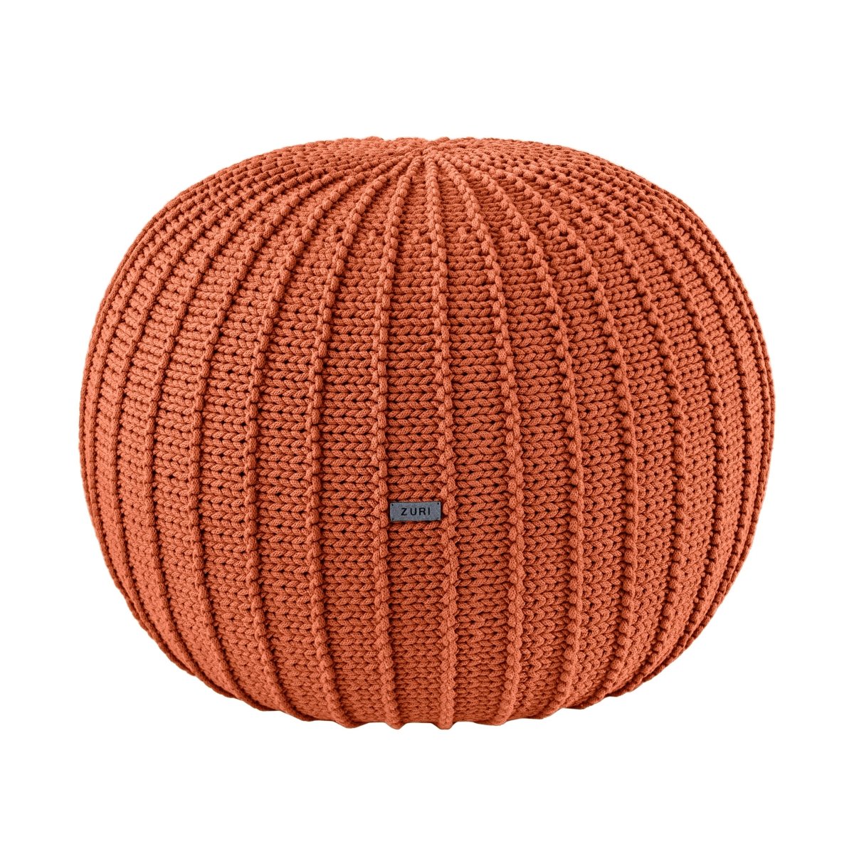 Knitted pouffe, Medium | PUMPKIN - Zuri House