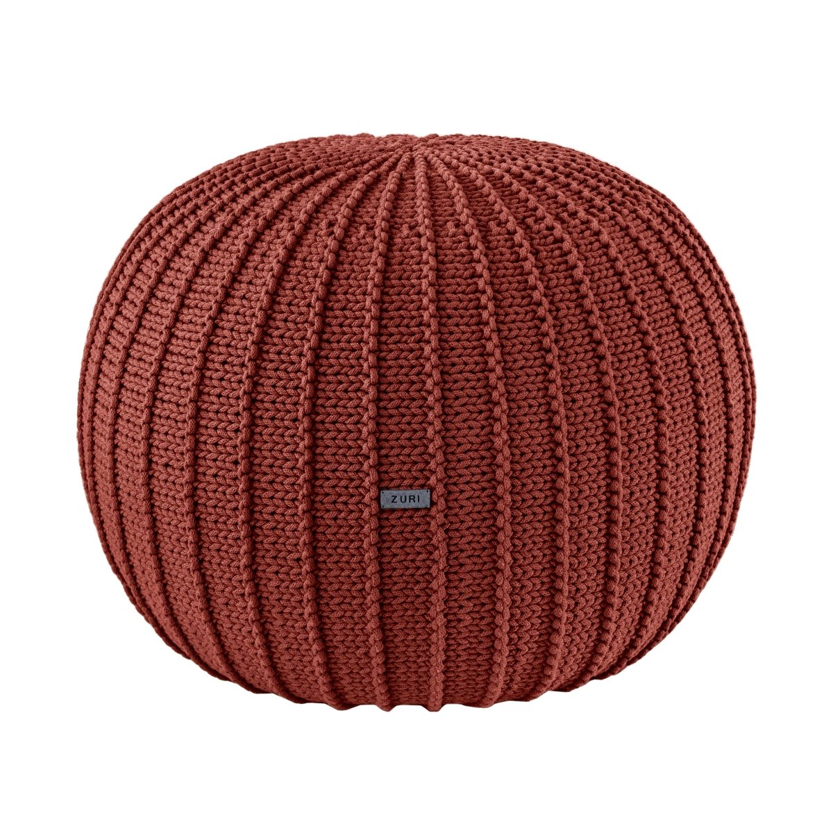 Knitted pouffe, Medium | TERRACOTTA - Zuri House