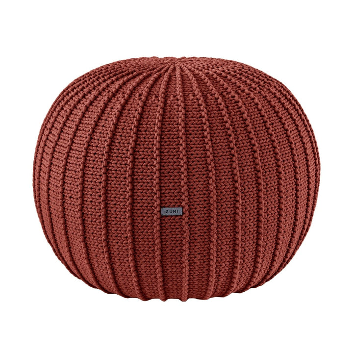Knitted pouffe, Medium | TERRACOTTA - Zuri House