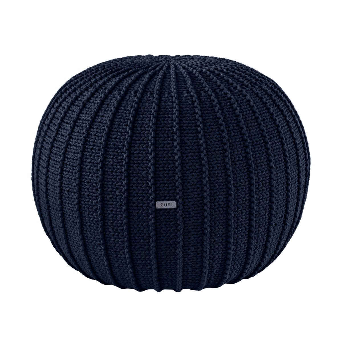 Knitted pouffe | NAVY BLUE - Zuri House