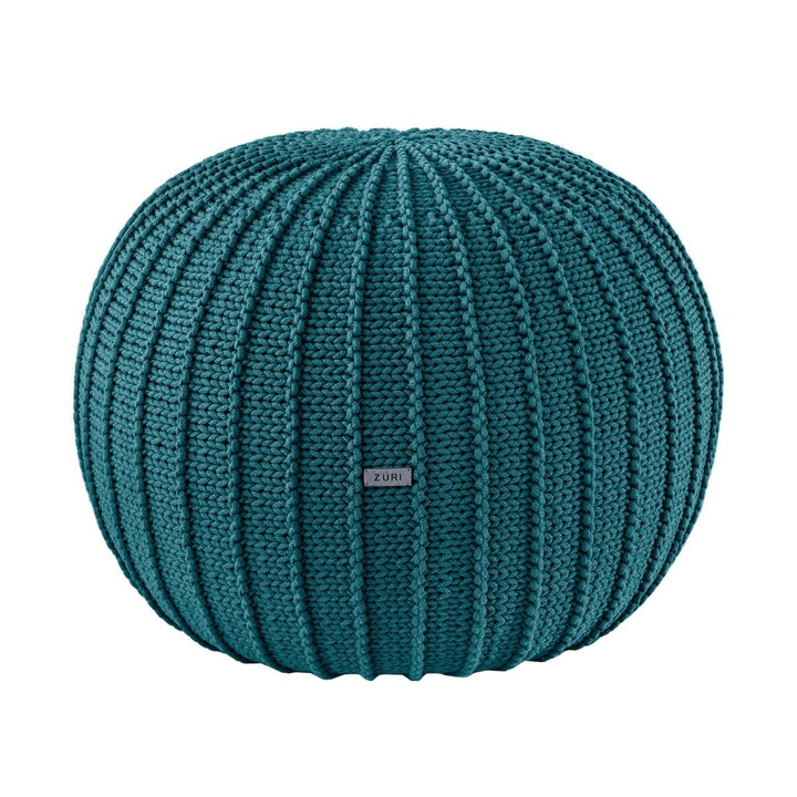 Knitted pouffe | OCEAN BLUE - Zuri House