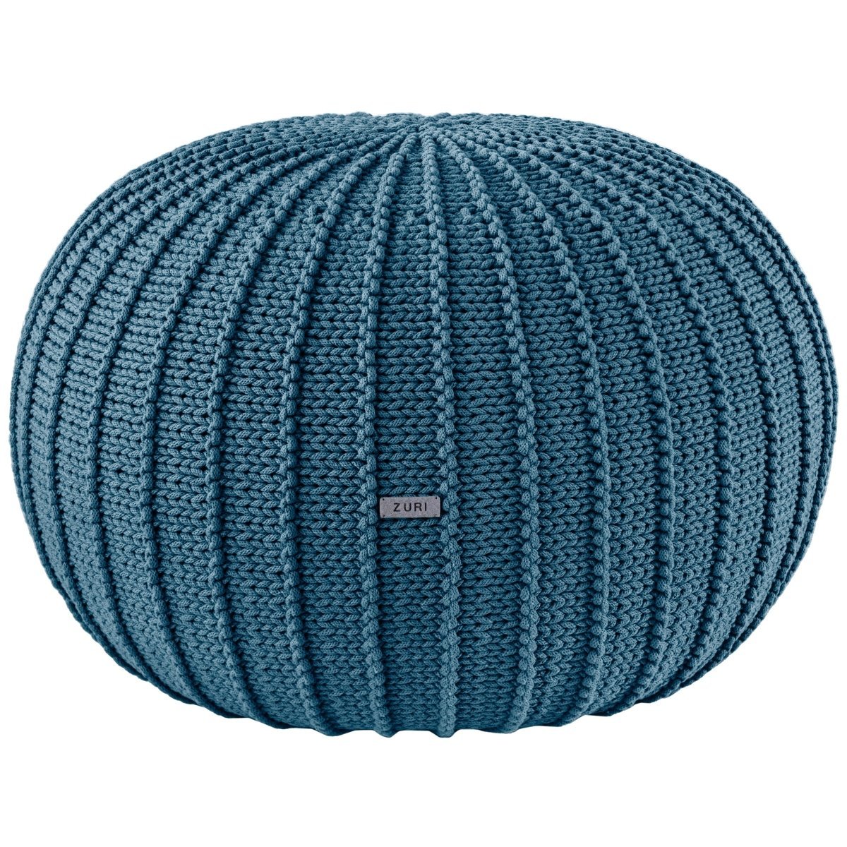 Knitted pouffe | PETROL - Zuri House