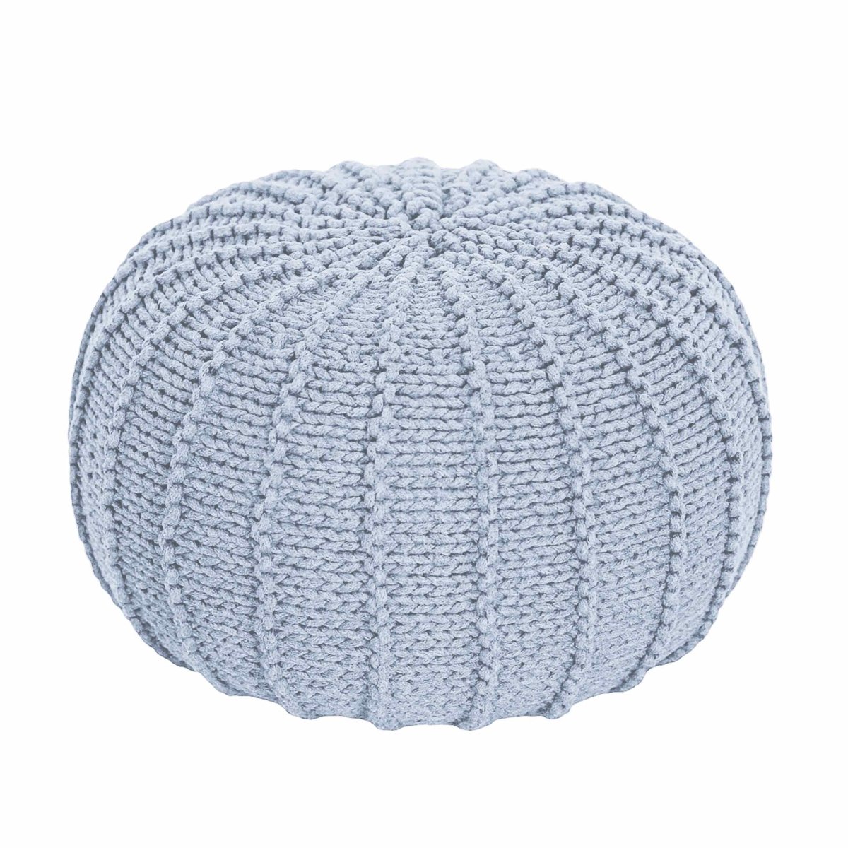 Knitted pouffe, Small | BABY BLUE - Zuri House