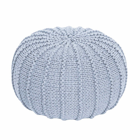 Knitted pouffe, Small | BABY BLUE - Zuri House