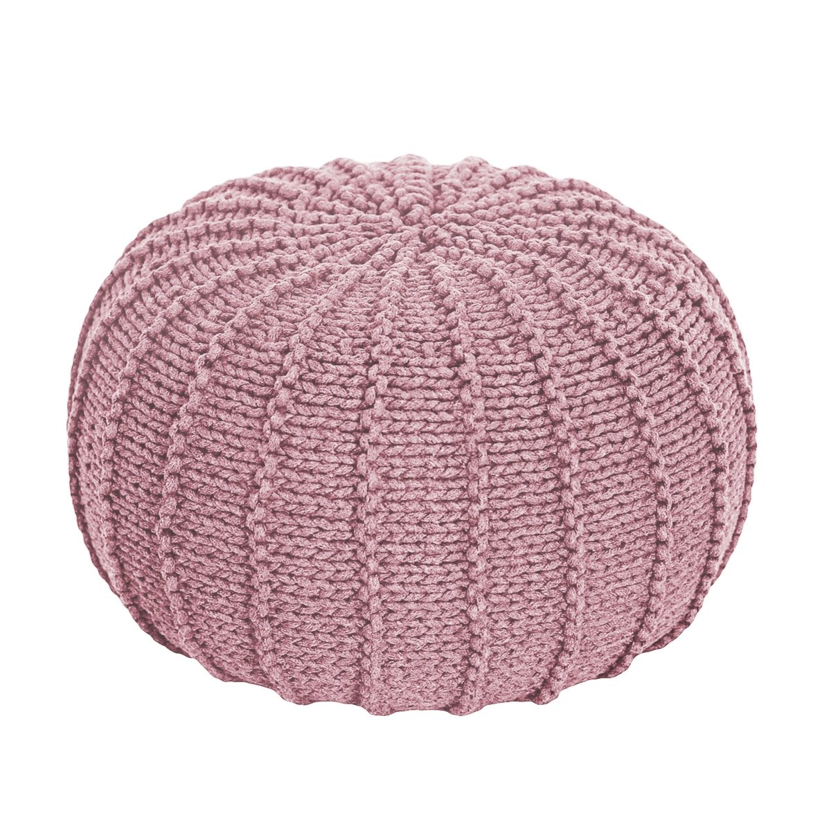 Knitted pouffe, Small | DUSTY PINK | R2G - Zuri House
