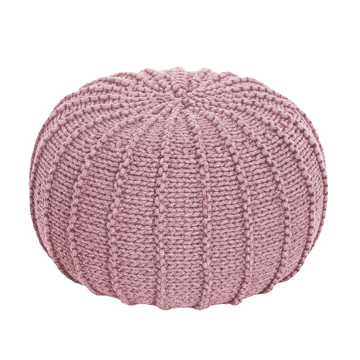 Knitted pouffe, Small | DUSTY PINK | R2G - Zuri House