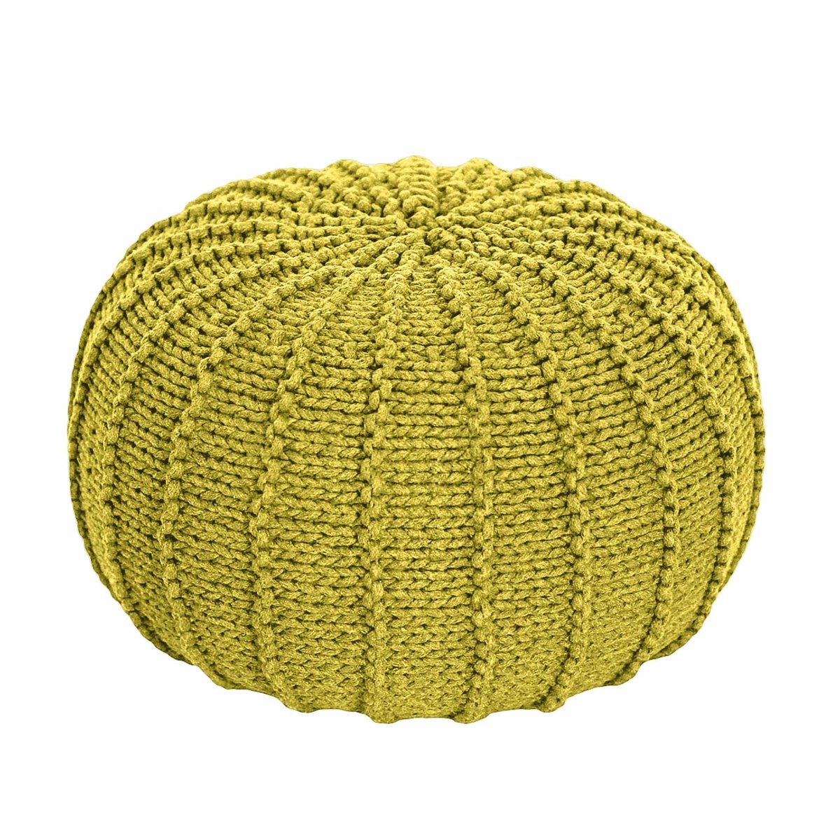 Knitted pouffe, Small | GOLDEN KIWI - Zuri House
