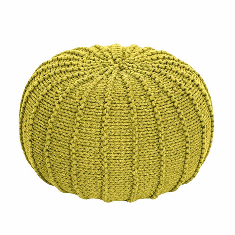 Knitted pouffe, Small | GOLDEN KIWI - Zuri House