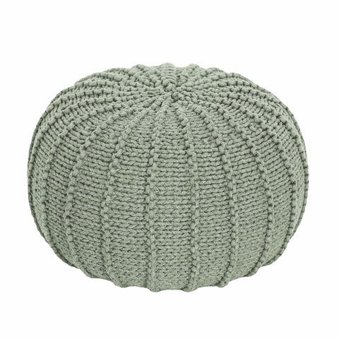 Knitted pouffe, Small | LIGHT OLIVE | R2G - Zuri House