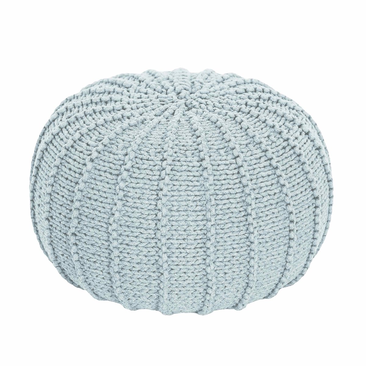 Knitted pouffe, Small | MARL MINT - Zuri House