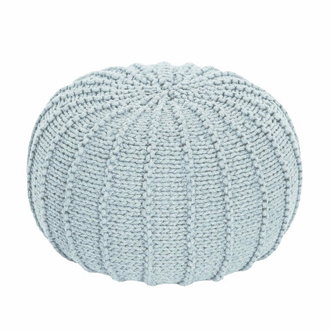 Knitted pouffe, Small | MARL MINT - Zuri House