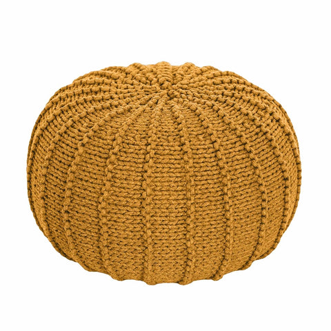 Knitted pouffe, Small | MUSTARD | R2G - Zuri House