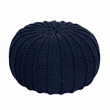 Knitted pouffe, Small | NAVY BLUE - Zuri House