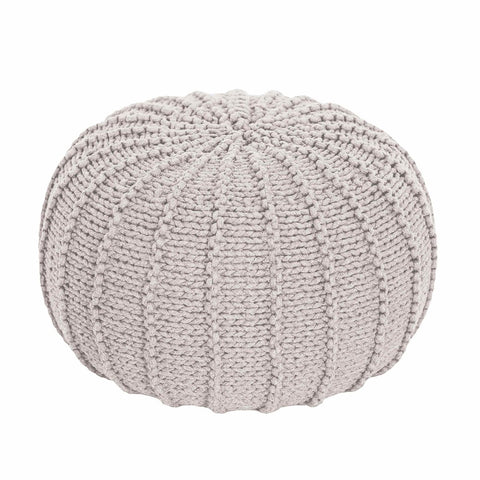 Knitted pouffe, Small | OATMEAL - Zuri House
