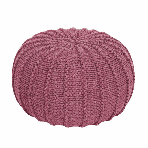 Knitted pouffe, Small | OLD ROSE - Zuri House