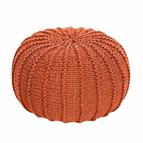 Knitted pouffe, Small | PUMPKIN - Zuri House