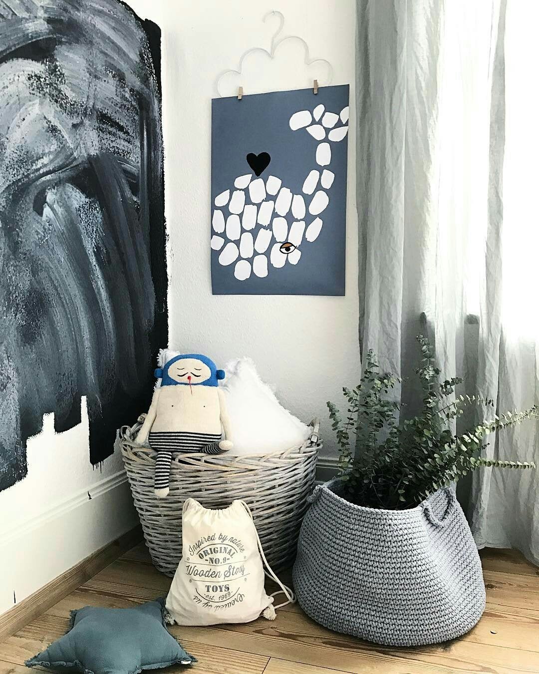 Large basket DARK GREY - Zuri House