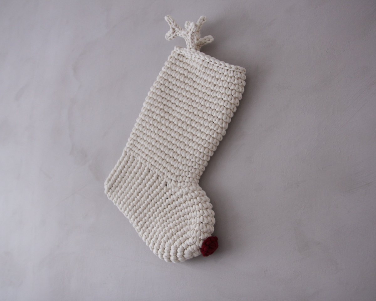 Large Christmas Reindeer Stocking - Zuri House