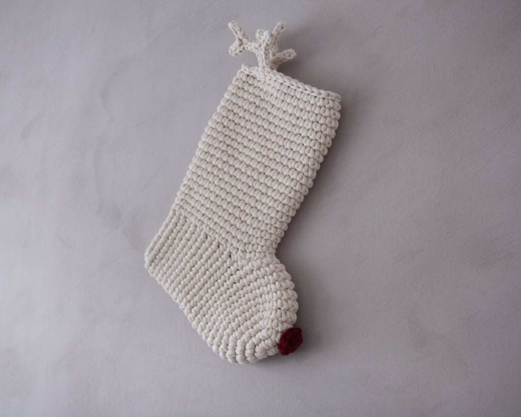 Large Christmas Reindeer Stocking - Zuri House