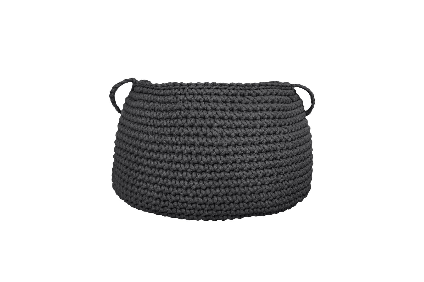Medium cotton basket CHARCOAL - Zuri House
