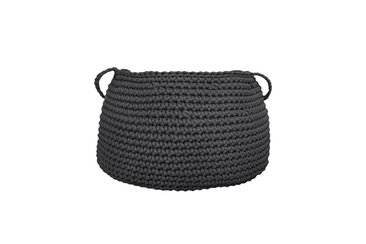Medium cotton basket CHARCOAL - Zuri House