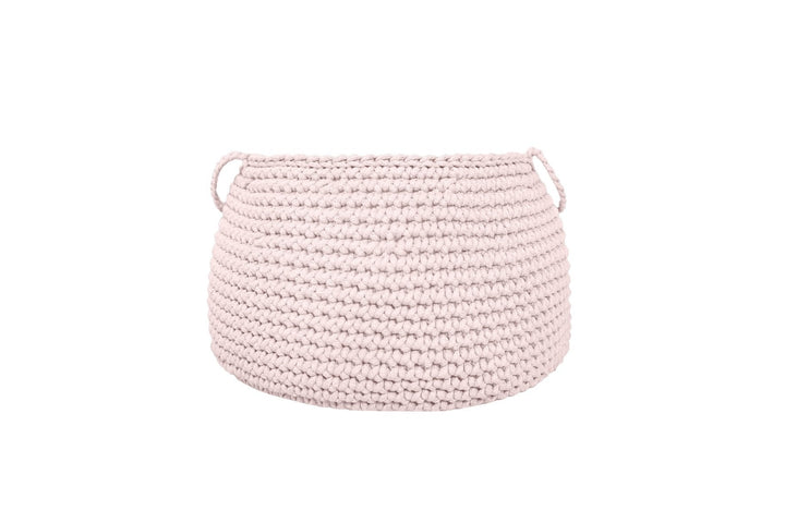 Medium cotton basket PALE PINK - Zuri House